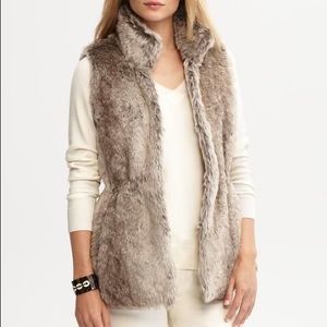 Banana Republic fur vest-perfect condition!